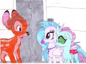 Bambi introducing himself to Ocellus and Sliverstream in "The Tour".