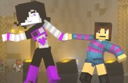 Frisk with Mettaton