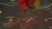 Gojo bursting out of the Fox Devil.