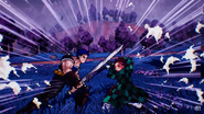 Jonathan and Tanjiro's swords clashing again.