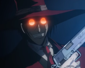 Alucard reloading his gun with TK while vowing to send Incognito to the  bottom of Judecca : r/Hellsing