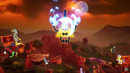 Discord noticing reality distorting as Bill levitates up to him.