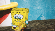 SpongeBob drawing a grave for Super Friends Aquaman.