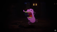 Courage calling out to Muriel.