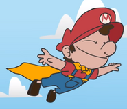 Mario's first flying.