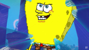 SpongeBob absorbing all of the water on Earth.