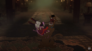 Courage and Scooby-Doo screaming in fear again.