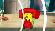 SpongeBob laughing from Super Friends Aquaman's attempt to control him via telepathy.
