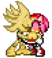 Shadic kisses Amy Rose
