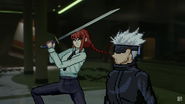 Gojo noticing Makima charging at him.