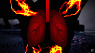 Jonathan's lungs rippling Hamon throughout his body.