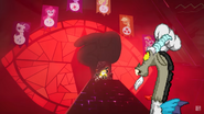 Discord noticing Bill summoning a giant arm.