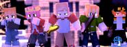 Technoblade with the other Wilbur Team members