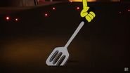 SpongeBob grabbing his spatula.