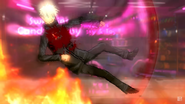 Gojo getting struck by Bang.