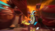 Discord throwing giant desserts at Bill.