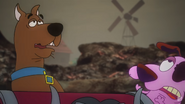 Courage and Scooby-Doo passing out in exhaustion.