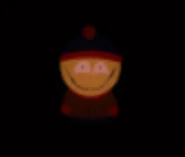 A close up of the last image of Stan, with his crooked smile and sad-looking eyes.