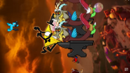 Discord trying to drop an anvil on Bill.