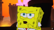 SpongeBob realizing that Super Friends Aquaman is not Mermaid Man.
