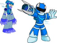 The original concept design of Kerason compared to his finalized design.