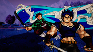 Jonathan noticing Tanjiro behind him.