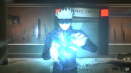 Gojo getting Cursed Technique Lapse: Blue ready.