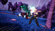 Jonathan being headbutted by Tanjiro.