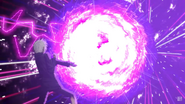 Gojo killing Makima with Hollow Technique: Purple.