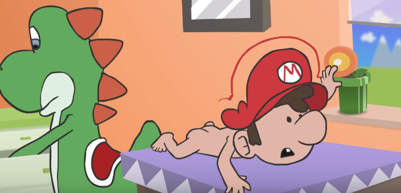 Baby Mario and Papa Yoshi