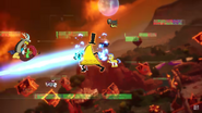 Discord dodging a laser.