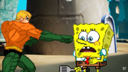 SpongeBob attempting to clear up the misunderstanding.