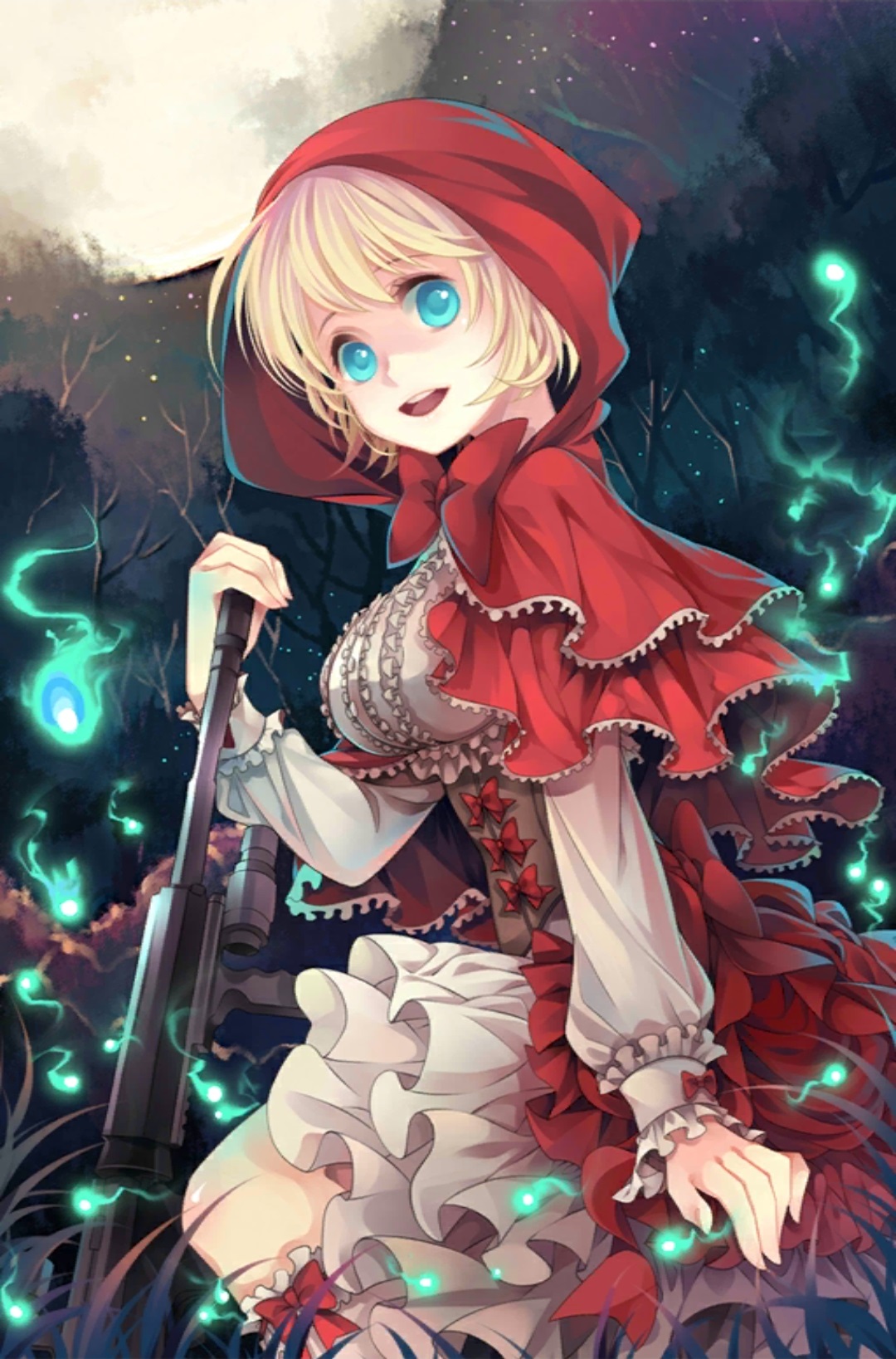 Красная шапочка блондинка 3d аниме