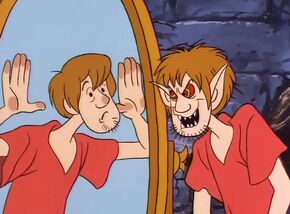 Shaggy kidnapped by evil copy of Shaggy in the mirror.