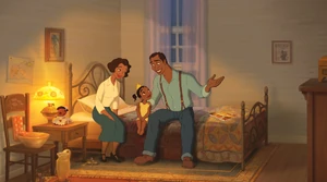 Tiana-getting wisdom.jpg (173 KB) Tiana being told by her father, James that she has to work hard to achieve her goals but never lose sight of what is important.