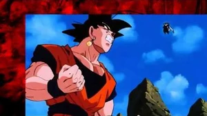 Gohan being absorbed by Super Buu.