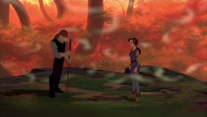 Garrett telling Kayley about how he lost his dream of becoming a knight.
