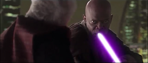 Mace Windu fight Darth Sidious.