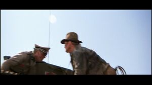 Indiana Jones fighting Colonel Ernst Vogel.