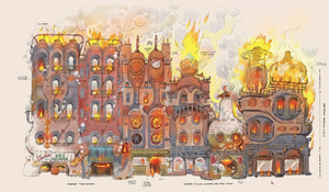 Concept art of Firetown.