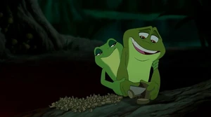 Naveen revealing his pampered life, revealing why he has a lazy behavior to Tiana.