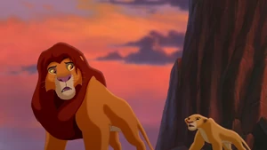 Believing Kovu to have consipired with Zira against him, Simba heartlessly banished the former, being too aggressive to listen to reason when Kovu tried to tell him that he had no involvement in the ambush.