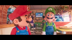 Mario giving Luigi advise of bravery.