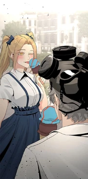 Resa and Rachel eating together.