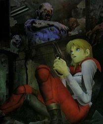 Elza se cachant des zombies.