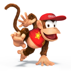 Apparence de Diddy Kong dans Super Smash Bros. For 3DS et Wii U.