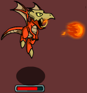 A Red Whelp attacking using Fireball