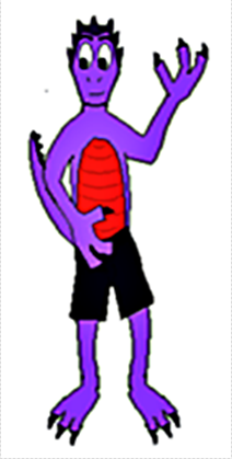 Dinossauro  Roxo, dinossauro, azul, vertebrado, cor png