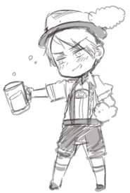 Пруссия с кружкой пива