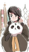 Hong Kong with his panda in Prussia's blog.